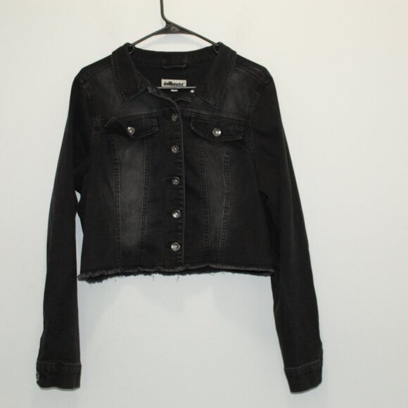 Dollhouse Black Denim Jacket Size XL - Picture 1 of 6